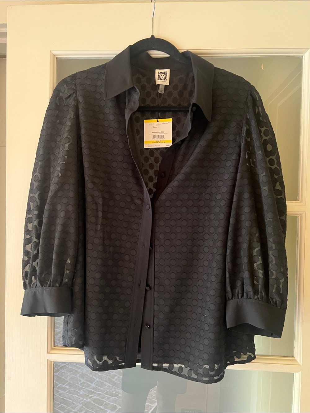 NWT Anne Klein sheer with lining top